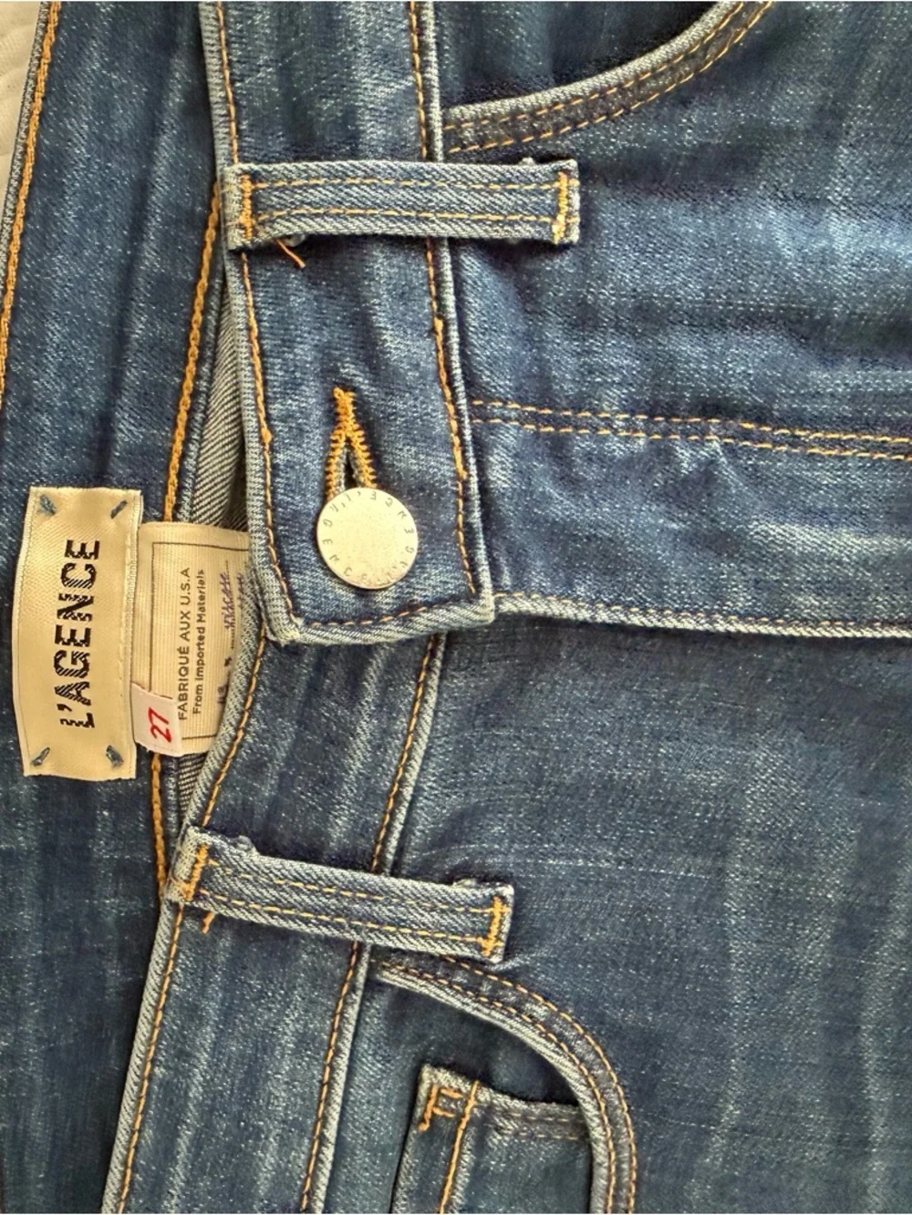 L'Agence Margot High-Rise Skinny Jeans Neptune Wash - Black Tuxedo Stripe